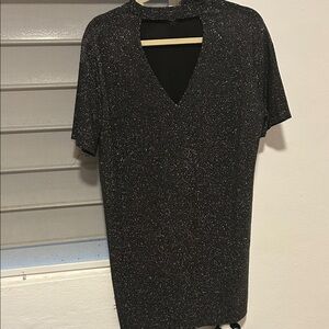 Zara Black Sparkle Mini Dress